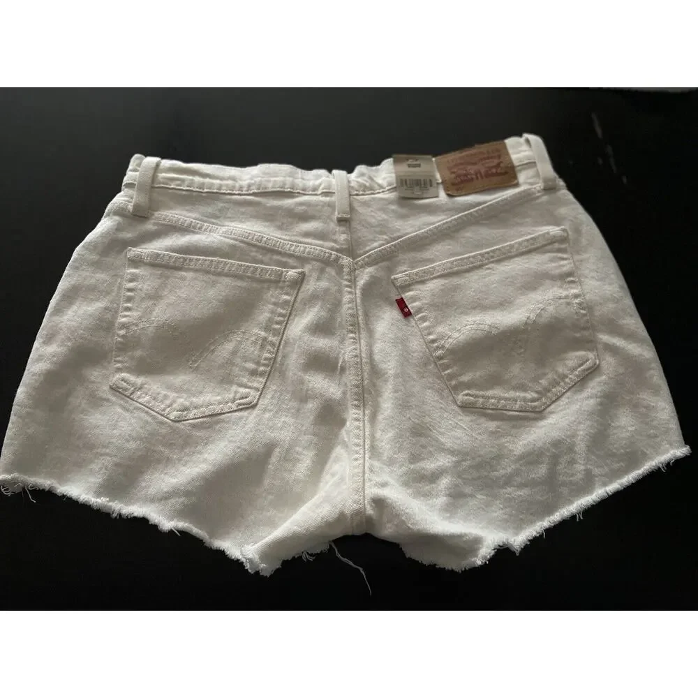 Ladies LEVI’S 501 High-Rise Button Fly Shorts sz 32 (NWT ) | Color: White